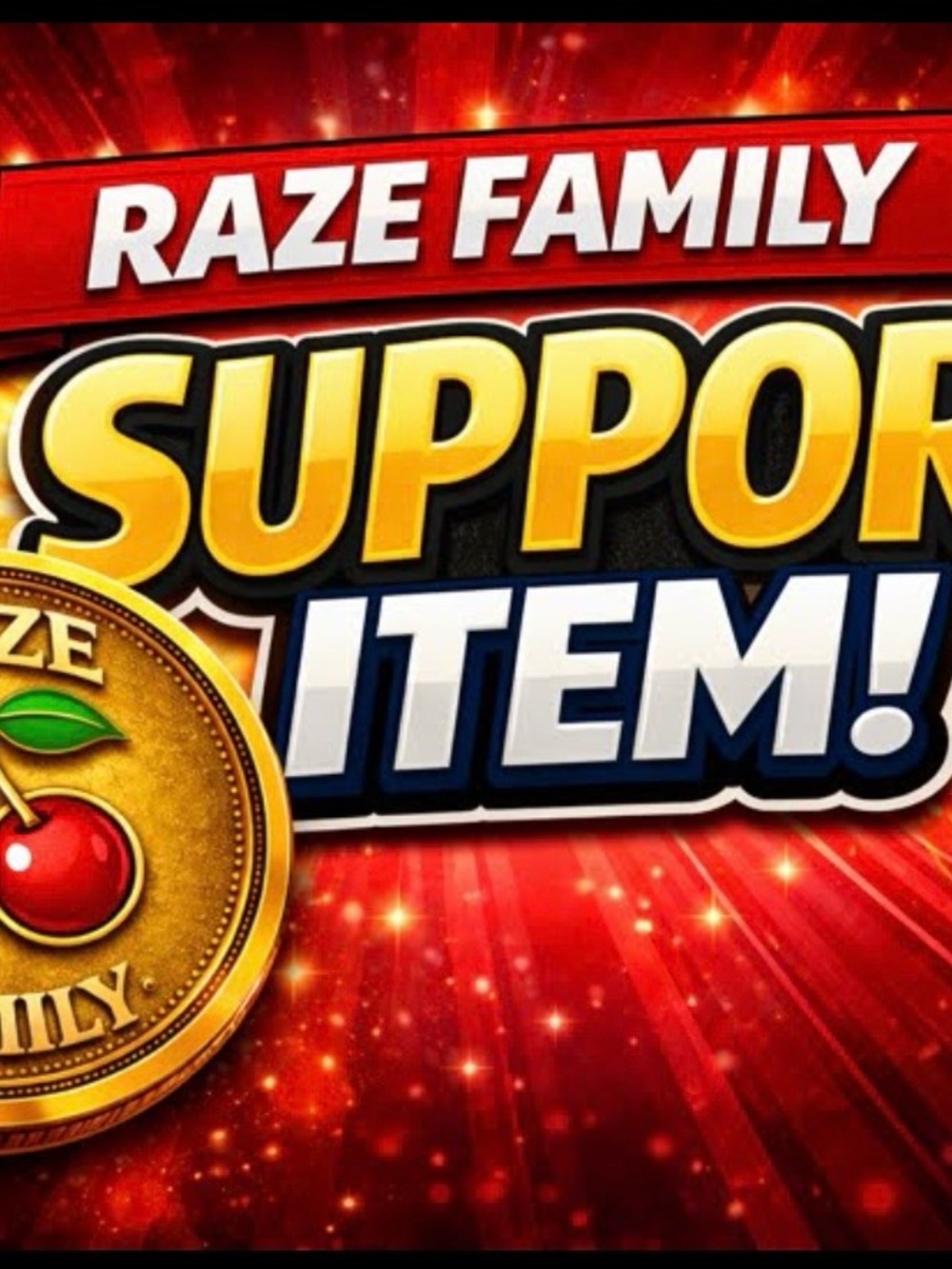 Coach Red and Gold 'Support Item' Party Poster